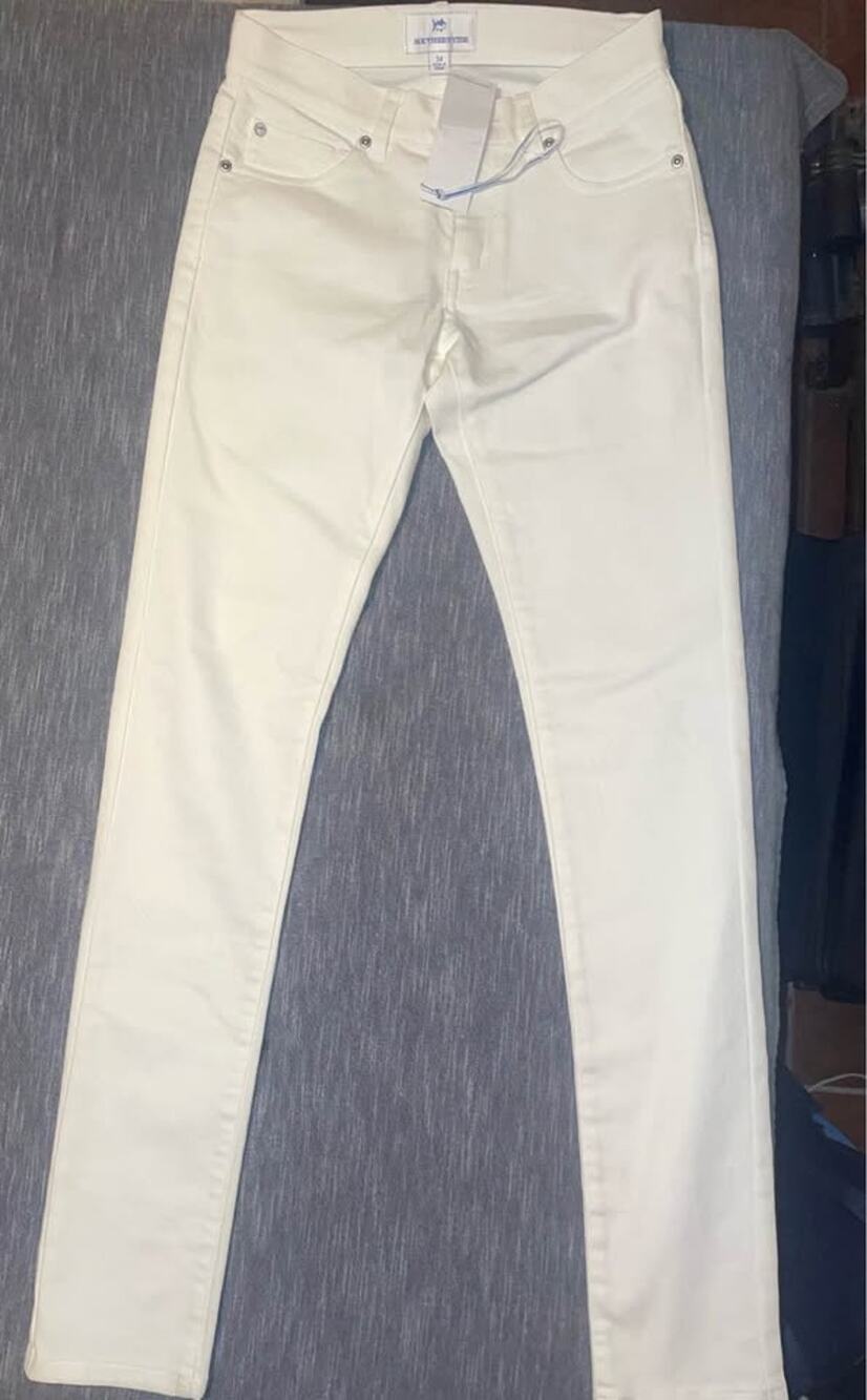 NEW! Southern Tide Resort Skinny Jean - Classic White (size 24)